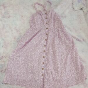 Cat & Jack Pink Floral Button-Front Sundress